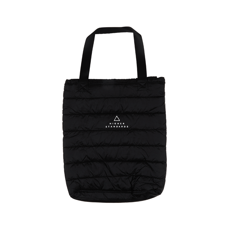 Higher Standards Tote Bag Down Black Back