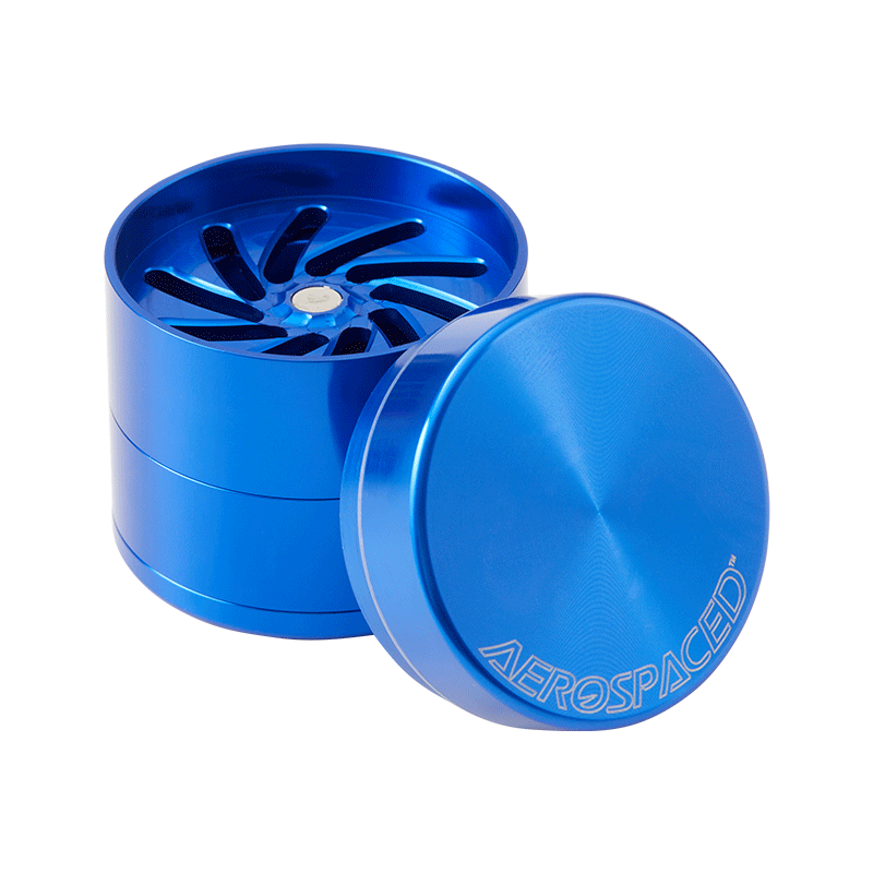 Aerospaced by Higher Standards 4 Piece Toothless Grinder Blue