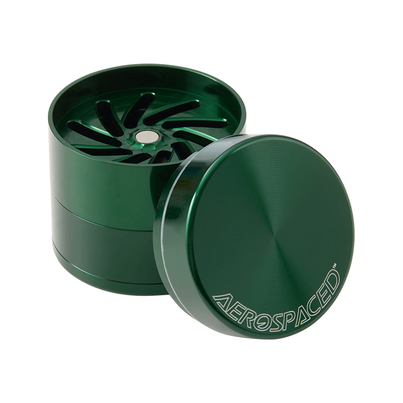 Aerospaced by Higher Standards 4 Piece Toothless Grinder Green