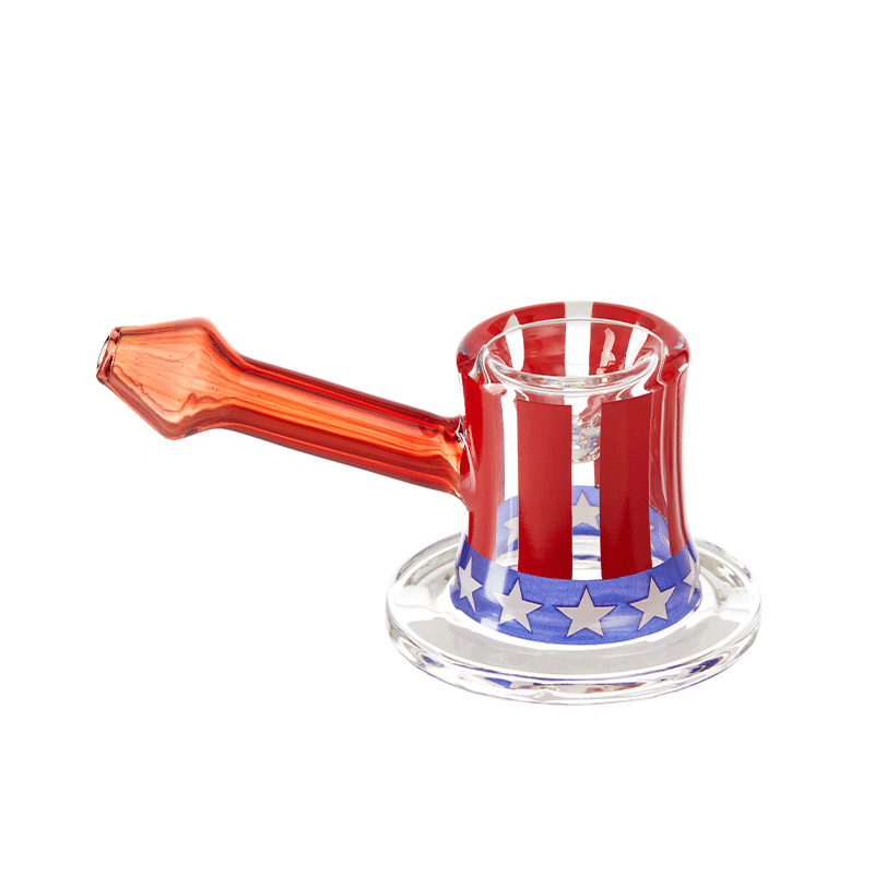 Groove Novelty Glass – Fourth of July Pipe Side