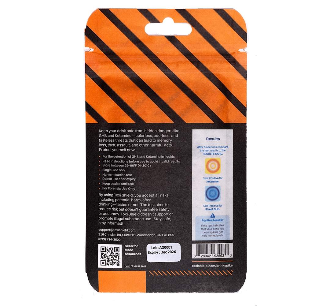 Toxi Shield Drink Spike Test Card - 5 Tests