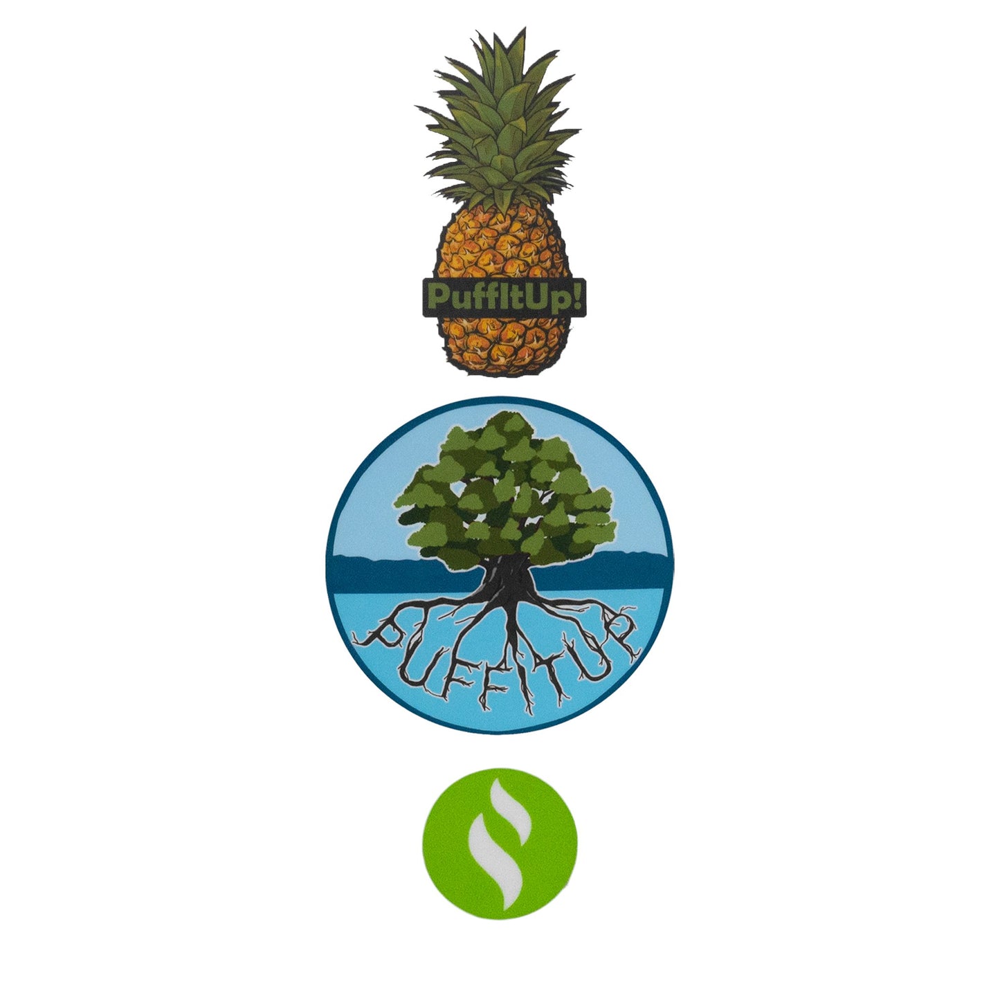 PuffItUp Stickers Everything Else PUFFITUP Pineapple, Tree, Small Green PIU!