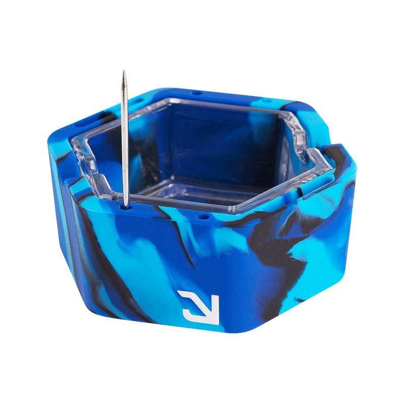 Eyce Proteck Glass Series Ashtray Blue with Poker Tool