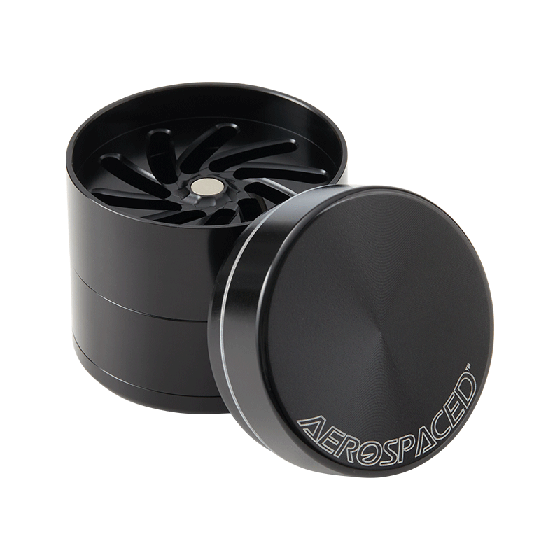 Aerospaced by Higher Standards 4 Piece Toothless Grinder Black