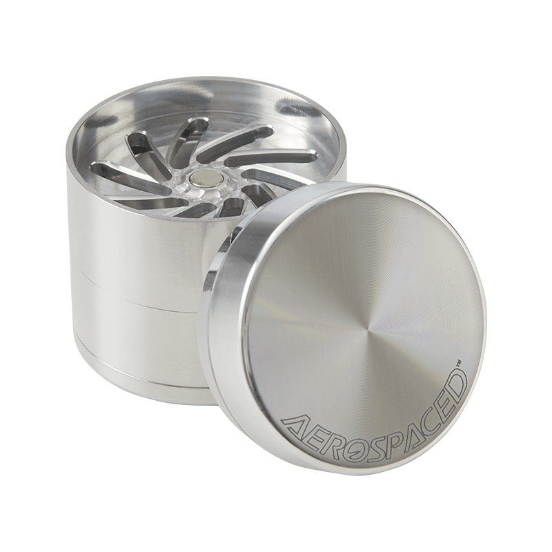 Aerospaced by Higher Standards 4 Piece Toothless Grinder Silver