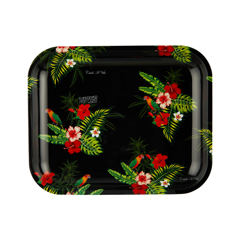 VIBES Floral Aluminum Tray
