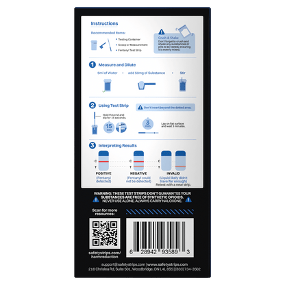 Toxi Shield by Safety Strips™ Fentanyl Test Strips (10 Test Strips Per Box)