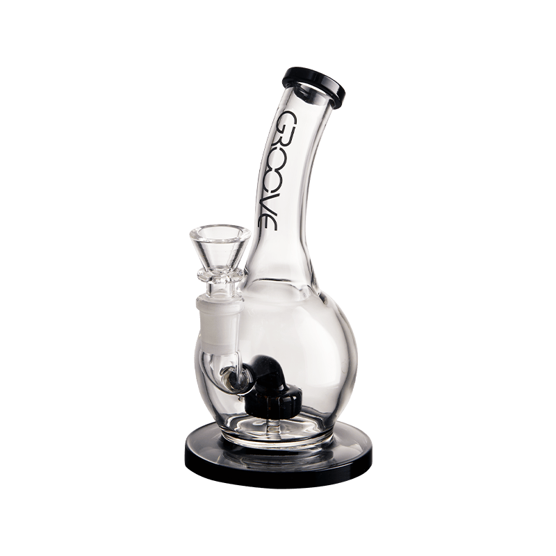 Groove Round Bottom Bubbler 7 Inches side
