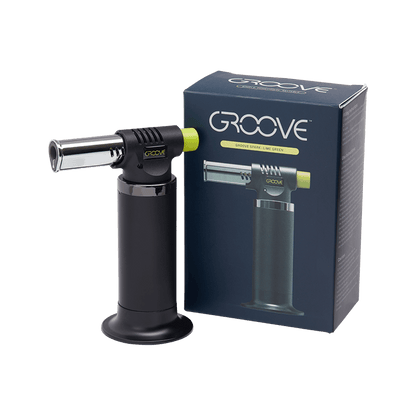 Groove Spark Butane Torch Black and Yellow with Box