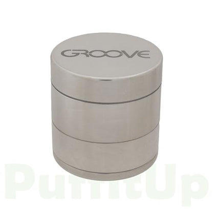Groove Grinder - Small 4-Piece Grinders Groove Silver 