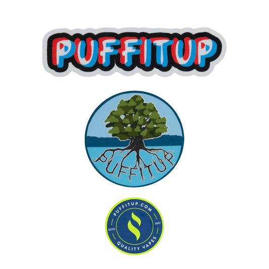 PuffItUp Stickers Everything Else PUFFITUP Drunk Text, Tree, Full Logo 
